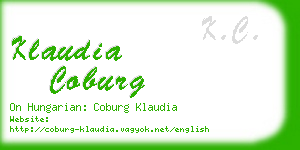 klaudia coburg business card